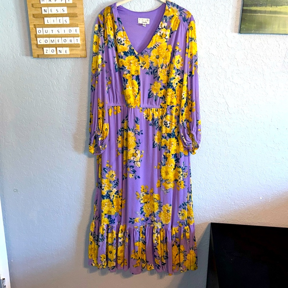 1X floral dress